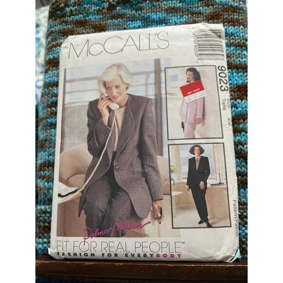 McCalls 9023 Sewing pattern suit blazer top pants size 22 - Picture 1 of 7